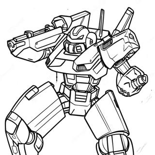 D Va With Mech Coloring Page 118398 53591