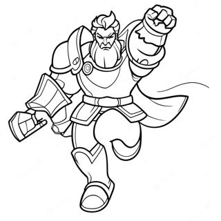 Reinhardt Charging Coloring Page 118399-53481