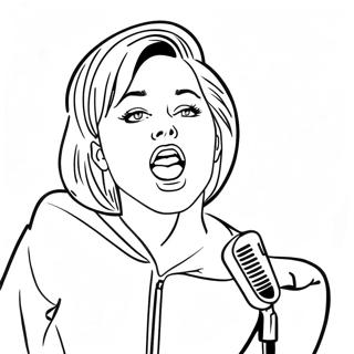 Miley Cyrus Singing On Stage Coloring Page 118447-53626