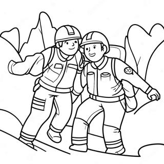 Earthquake Rescue Team Coloring Page 118552-53720