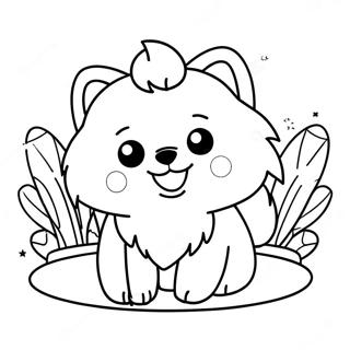 Cute Pomeranian Puppy Coloring Page 118574-53725