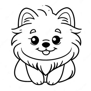 Cute Pomeranian Puppy Coloring Page 118574 53728