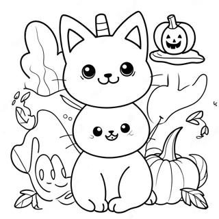 Halloween Cats Coloring Page 118651-53782