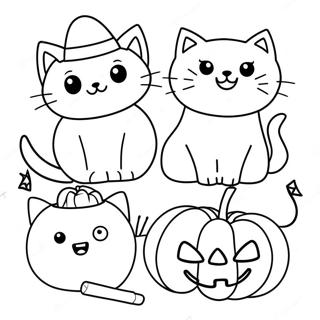 Halloween Cats Coloring Page 118651-53783