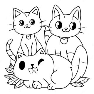 Halloween Cats Coloring Page 118651-53784