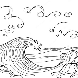Gentle Ocean Waves Coloring Page 118755-53867