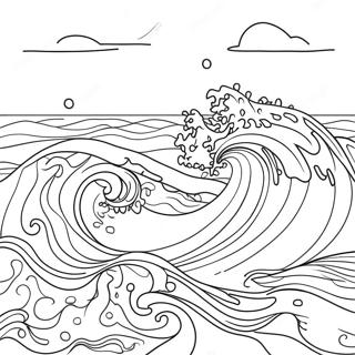 Gentle Ocean Waves Coloring Page 118755-53868