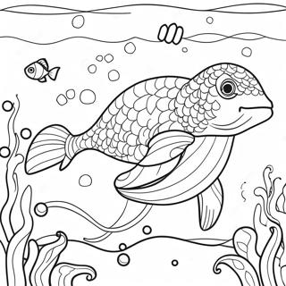 Seawing Swimming Gracefully Coloring Page 118782 53891