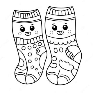 Funny Animal Socks Coloring Page 118809-53914
