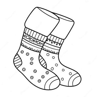 Cozy Winter Socks Coloring Page 118810-53919
