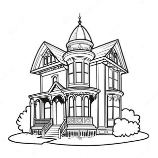 Victorian House Coloring Pages