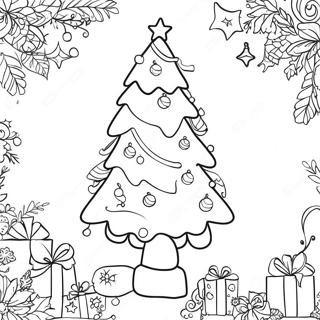 Whimsical Christmas Tree Coloring Page 118937-54013