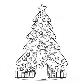 Whimsical Christmas Tree Coloring Page 118937-54014