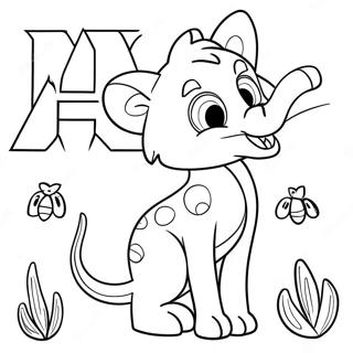 Fierce Animal Alphabet Coloring Page 118989 54054