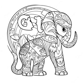 Fierce Animal Alphabet Coloring Page 118989 54055