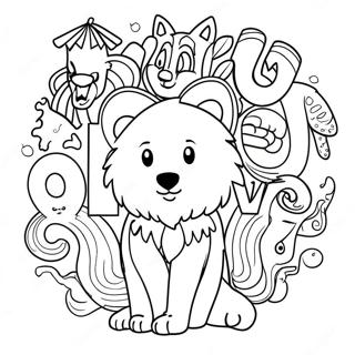 Fierce Animal Alphabet Coloring Page 118989 54056