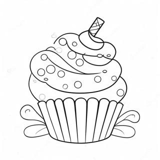 Colorful Cupcake With Sprinkles Coloring Page 11899-1688