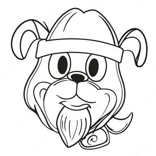 Cheerful New Orleans Saints Mascot Coloring Page 119013-54072