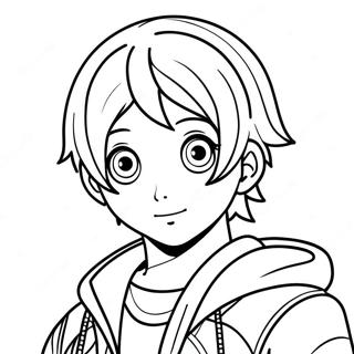 Anime Boy Coloring Page 119036-54082