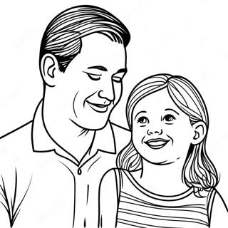 Dad And Daughter Coloring Pages