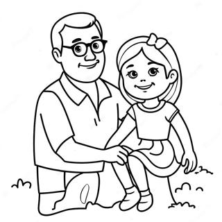 Dad And Daughter Coloring Page 119062-54103