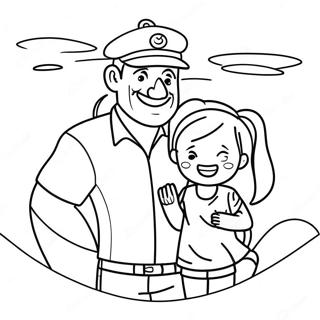 Adventurous Dad And Daughter Coloring Page 119063-54106