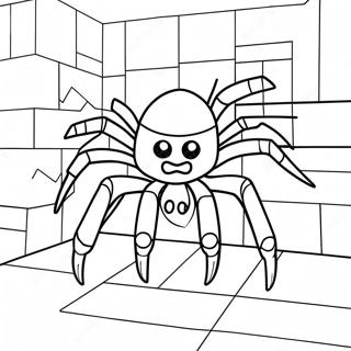 Creepy Minecraft Spider Coloring Page 119088-54127