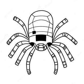 Creepy Minecraft Spider Coloring Page 119088-54128