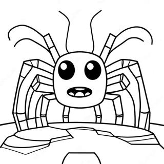 Angry Minecraft Spider Coloring Page 119090 54134