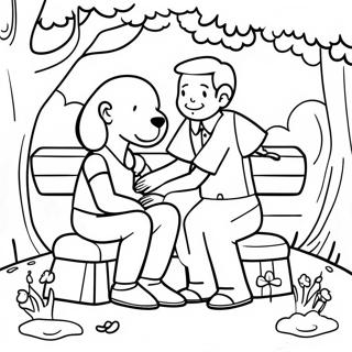 Steve And Maggie In The Park Coloring Page 119219-54233