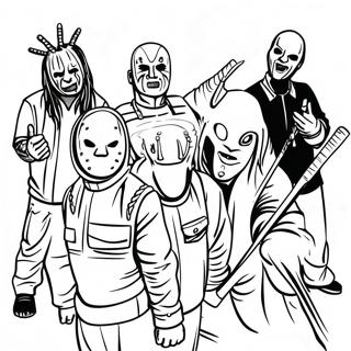 Slipknot Band Members Coloring Page 119243-54245