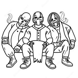 Slipknot Band Members Coloring Page 119243-54246