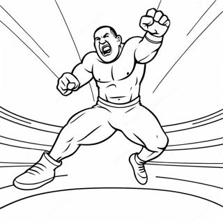 Wwe Wrestler Jumping On Opponent Coloring Page 119294-54285