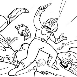 Ultraman Fighting Alien Monsters Coloring Page 119371-54345