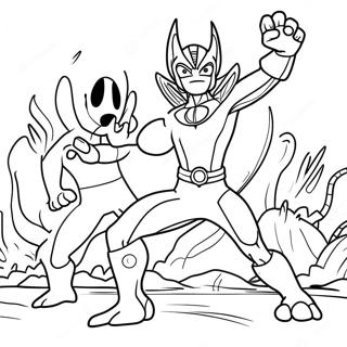 Ultraman Fighting Alien Monsters Coloring Page 119371-54346