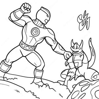 Ultraman Vs Kaiju Coloring Page 119374-54359