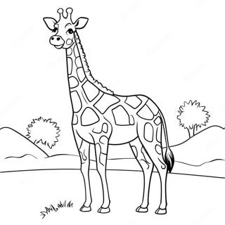 Realistic Giraffe Coloring Page 119525-54464