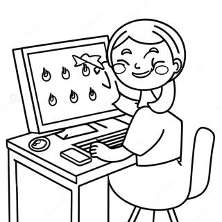 Cute Teacher Coloring Pages