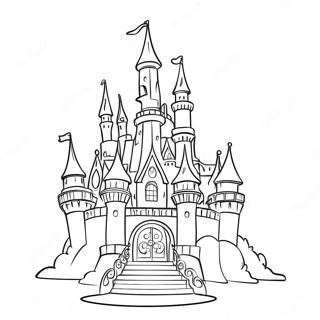 Disney Princess Magical Castle Coloring Page 1195-581