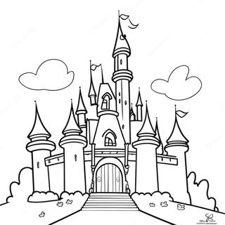 Disney Princess Magical Castle Coloring Page 1195-582