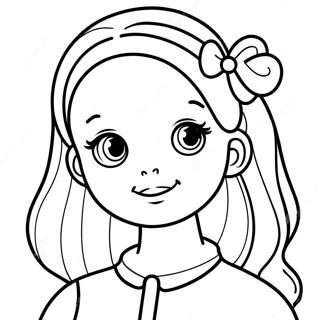 Cute Girl Easy Coloring Page 119602-54522