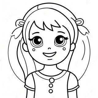 Cute Girl Easy Coloring Page 119602-54523