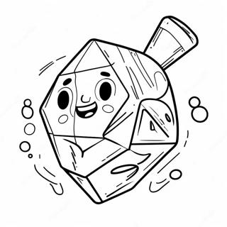 Happy Dreidel Spinning Coloring Page 119681 54596