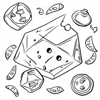 Dreidel Surrounded By Gelt Coloring Page 119683 54602