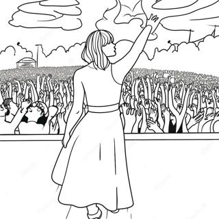 Colorful Taylor Swift Concert Scene Coloring Page 119887-54749