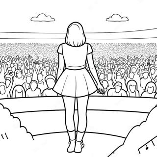 Colorful Taylor Swift Concert Scene Coloring Page 119887-54751