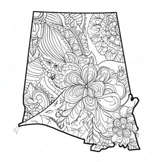 Alabama State Outline Coloring Page 120068-54885