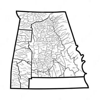 Alabama State Outline Coloring Page 120068-54888