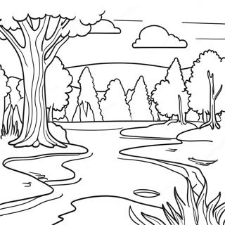 Beautiful Alabama Nature Scene Coloring Page 120069-54889