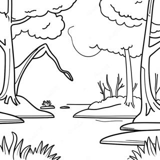 Beautiful Alabama Nature Scene Coloring Page 120069-54890